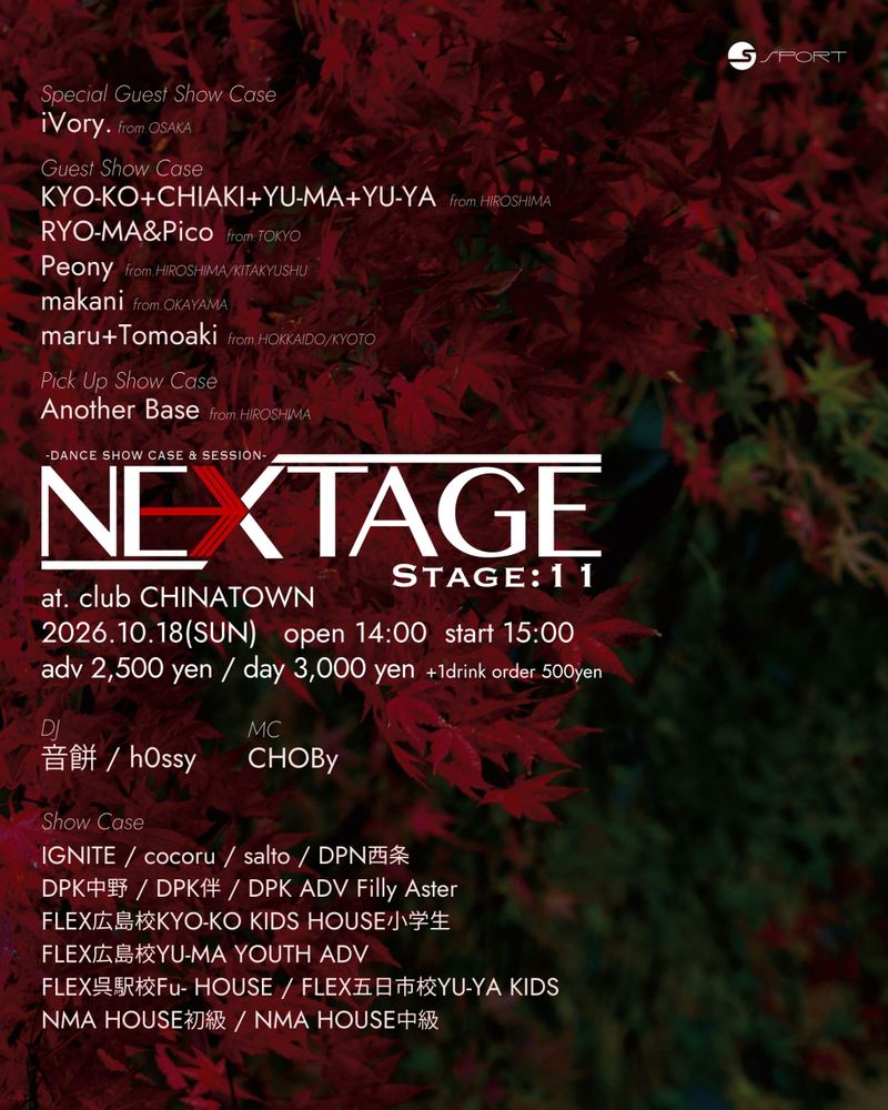 NEXTAGE STAGE:11の公式フライヤー